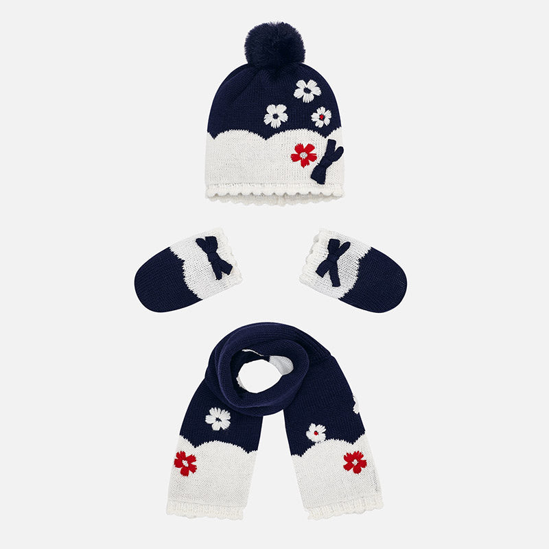 baby girl hat and glove set