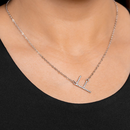INITIALLY Yours - Silver Letter F Necklace - Bling by Danielle Baker