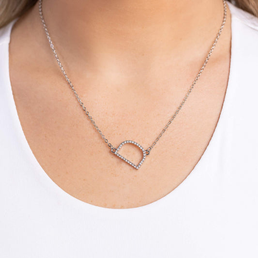 INITIALLY Yours - Silver Letter E Necklace - Bling by Danielle Baker