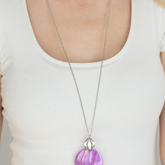 Tidal Tease - Purple Shell Necklace - Bling by Danielle Baker