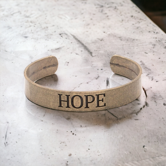 Hope Makes The World Go Round - Brass "HOPE"- Paparazzi Accessories Bracelet
