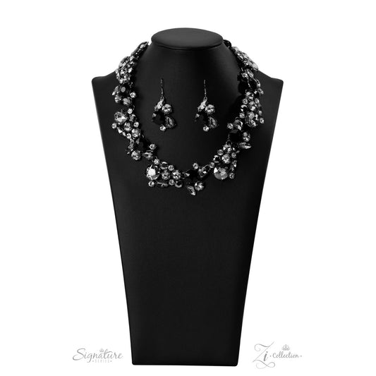 The Kim 2022- Paparazzi Zi Collection Gunmetal & Rhinestone Necklace