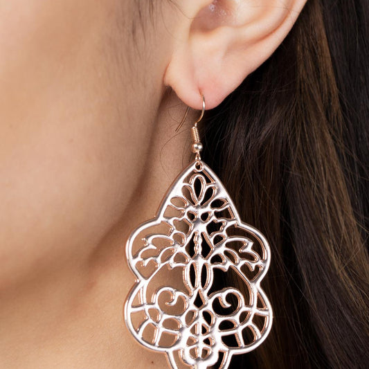 Festive Foliage - Rose Gold Earrings - Bling by Danielle Baker