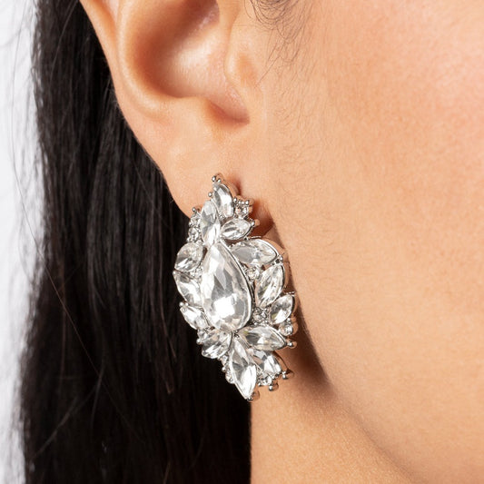 We All Scream for Ice QUEEN - White Earrings - Bling by Danielle Baker