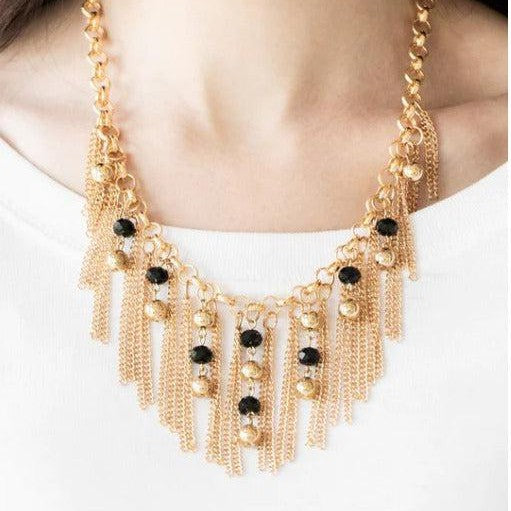 Ever Rebellious - Gold Necklace - Bling by Danielle Baker