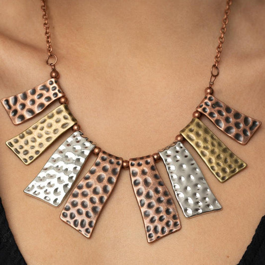 A Fan of the Tribe - Multi Blockbuster Necklace - A Large Selection Hand-Chains And Jewelry On rainbowartsreview,Women's Jewelry | Necklaces, Earrings, Bracelets