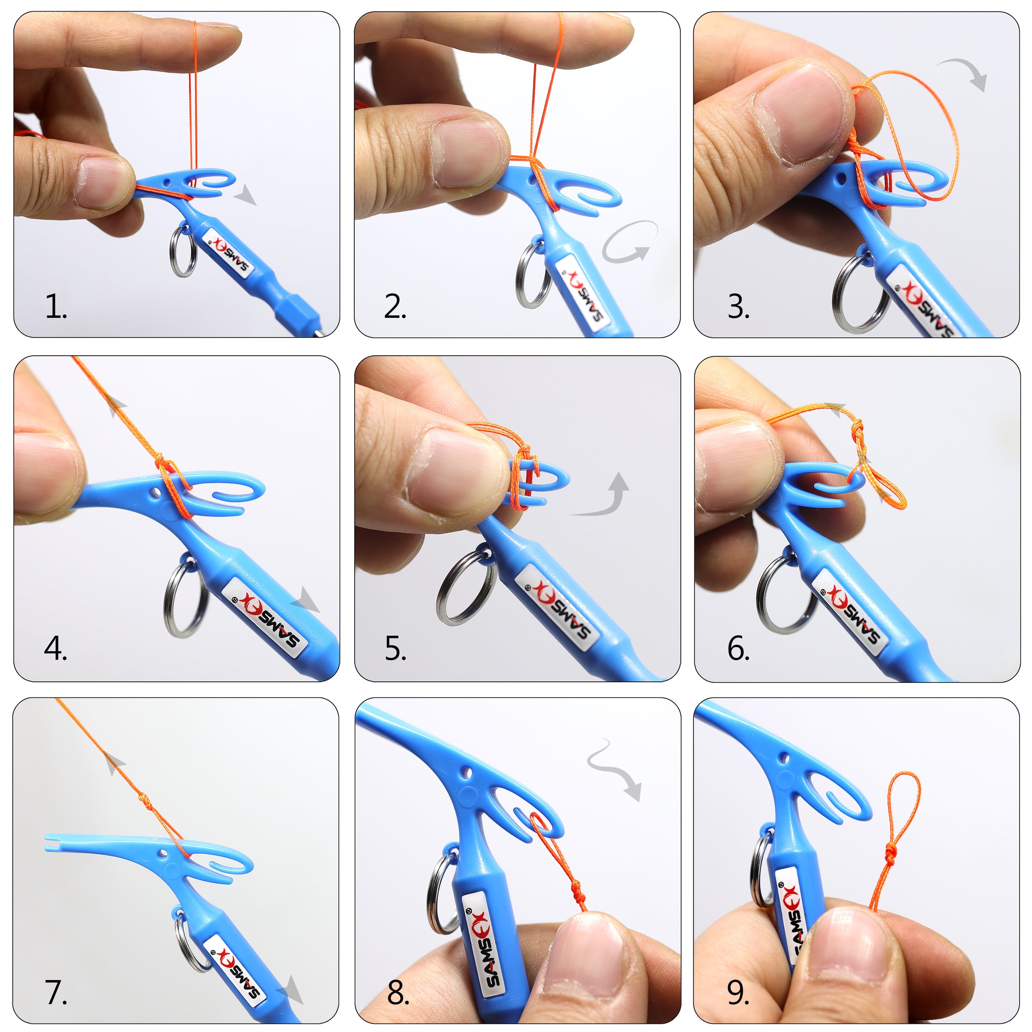 fish hook tying tool 2x Fishing Hook Tie Tool Fishing Line Knot