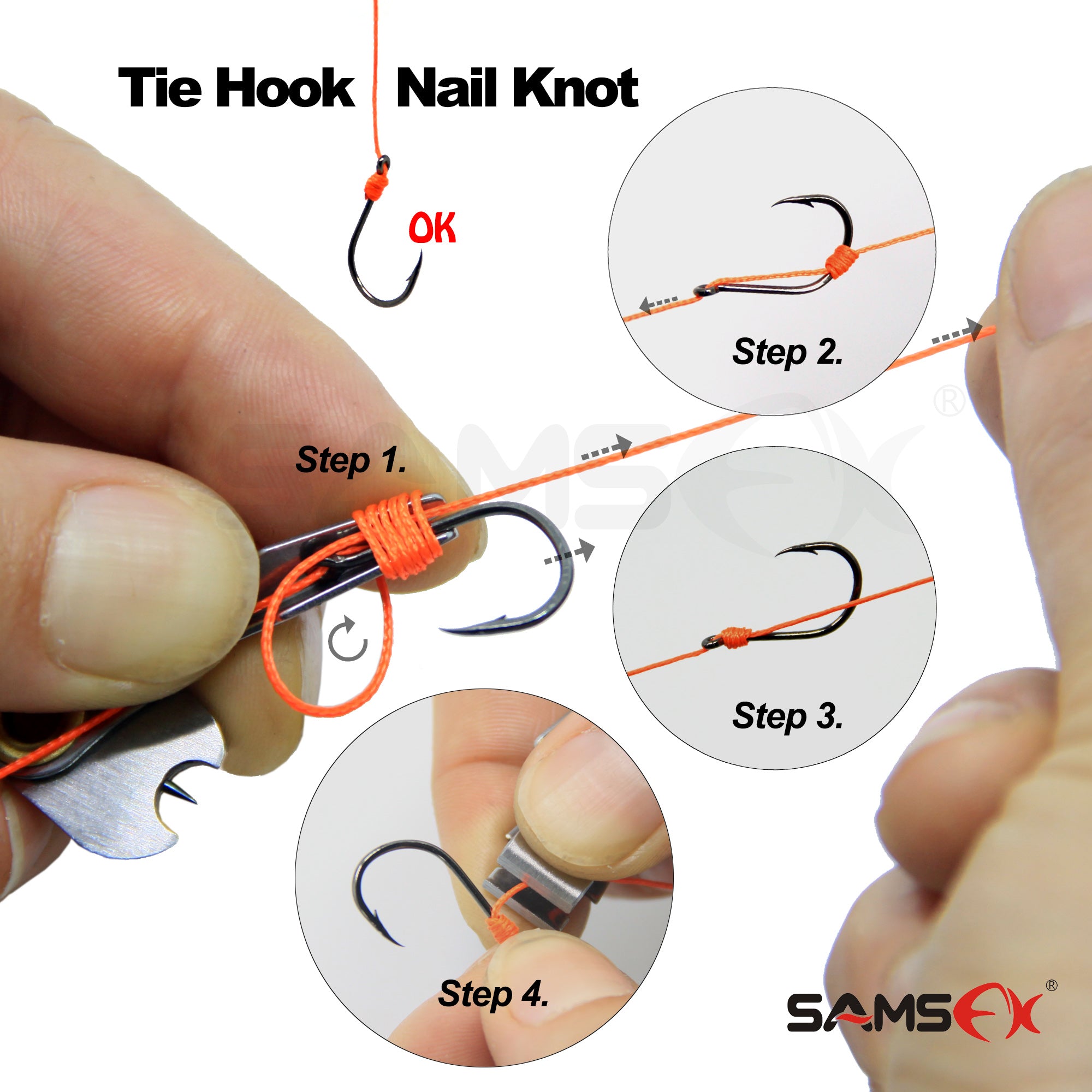 How to tie a Snell Knot using the Hook-Eze knot tying tool