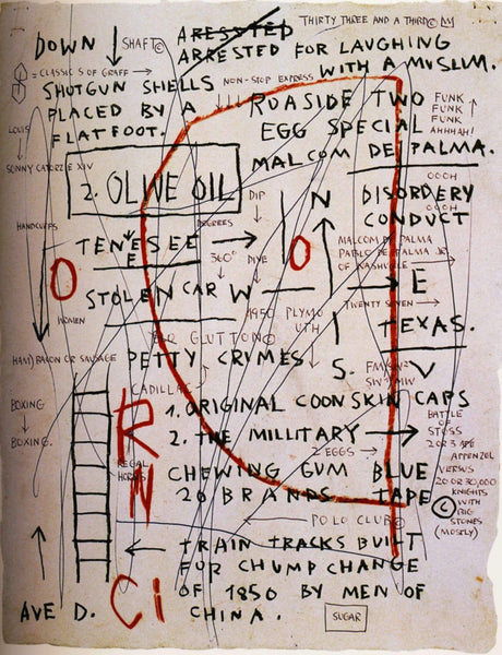 Jean-Michel Basquiat Olive Oil 1982 The S Thing