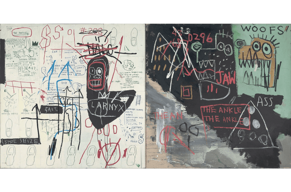 jean michel basquiat diagram of the ankle the s thing