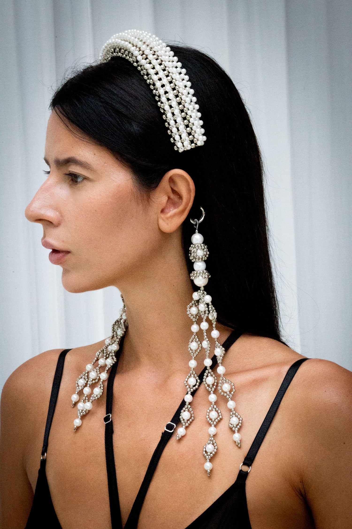 Anais Headband in Pearl- 2 variations