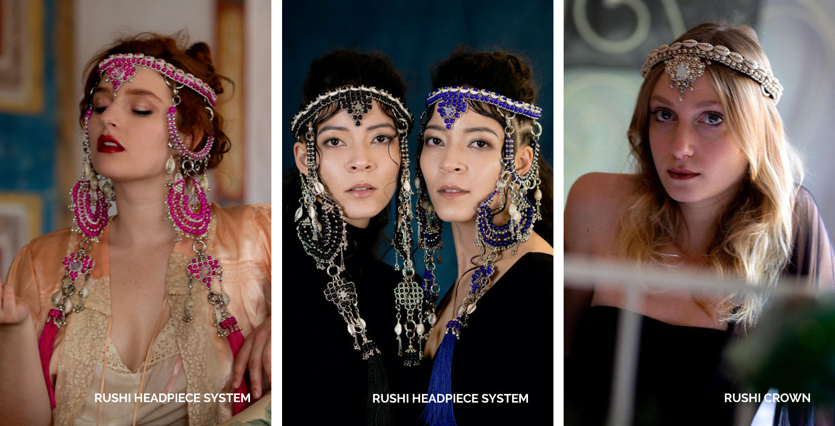 Shop now – Rushi Headpiece System and Crown by Object and Dawn.