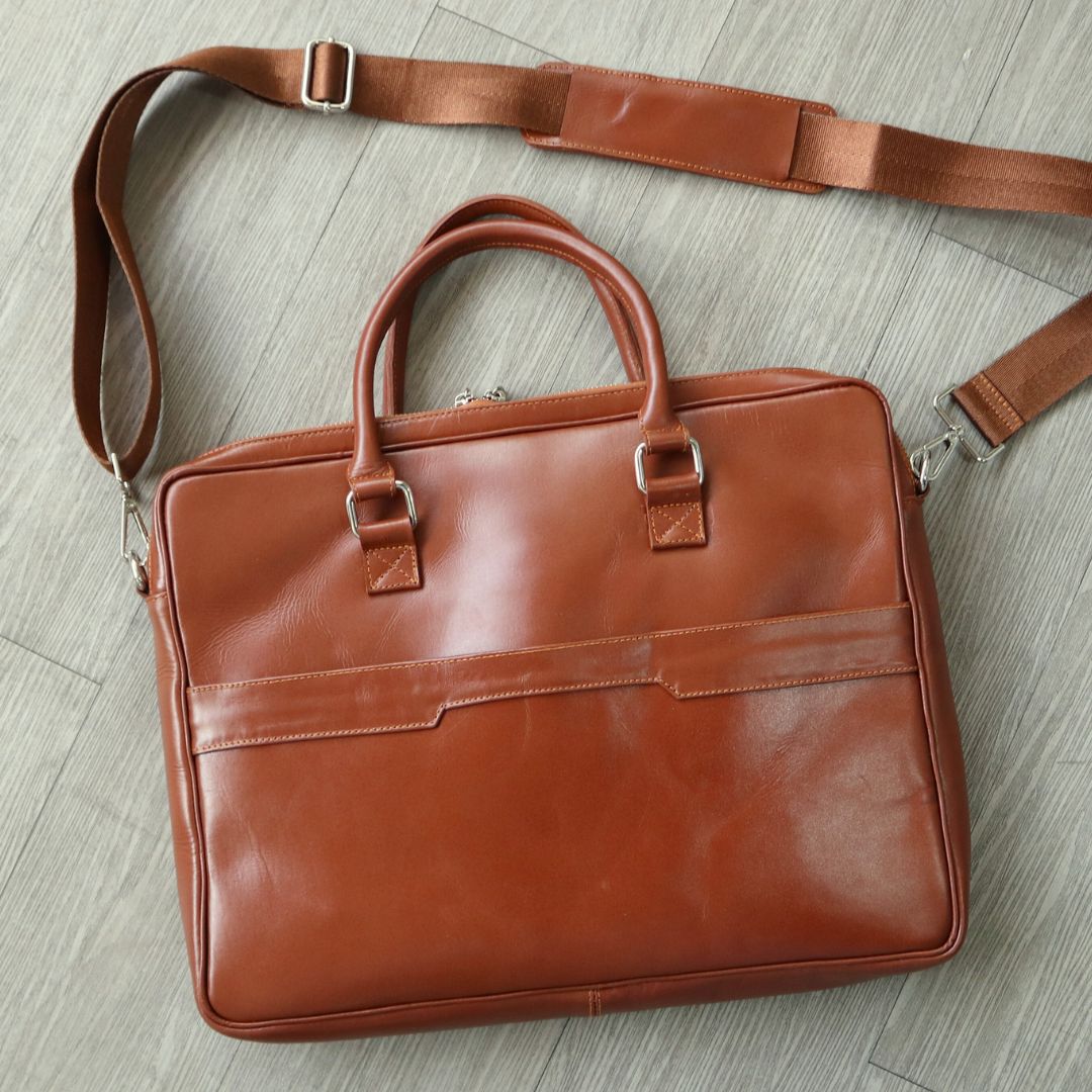 brown briefcase for laptop