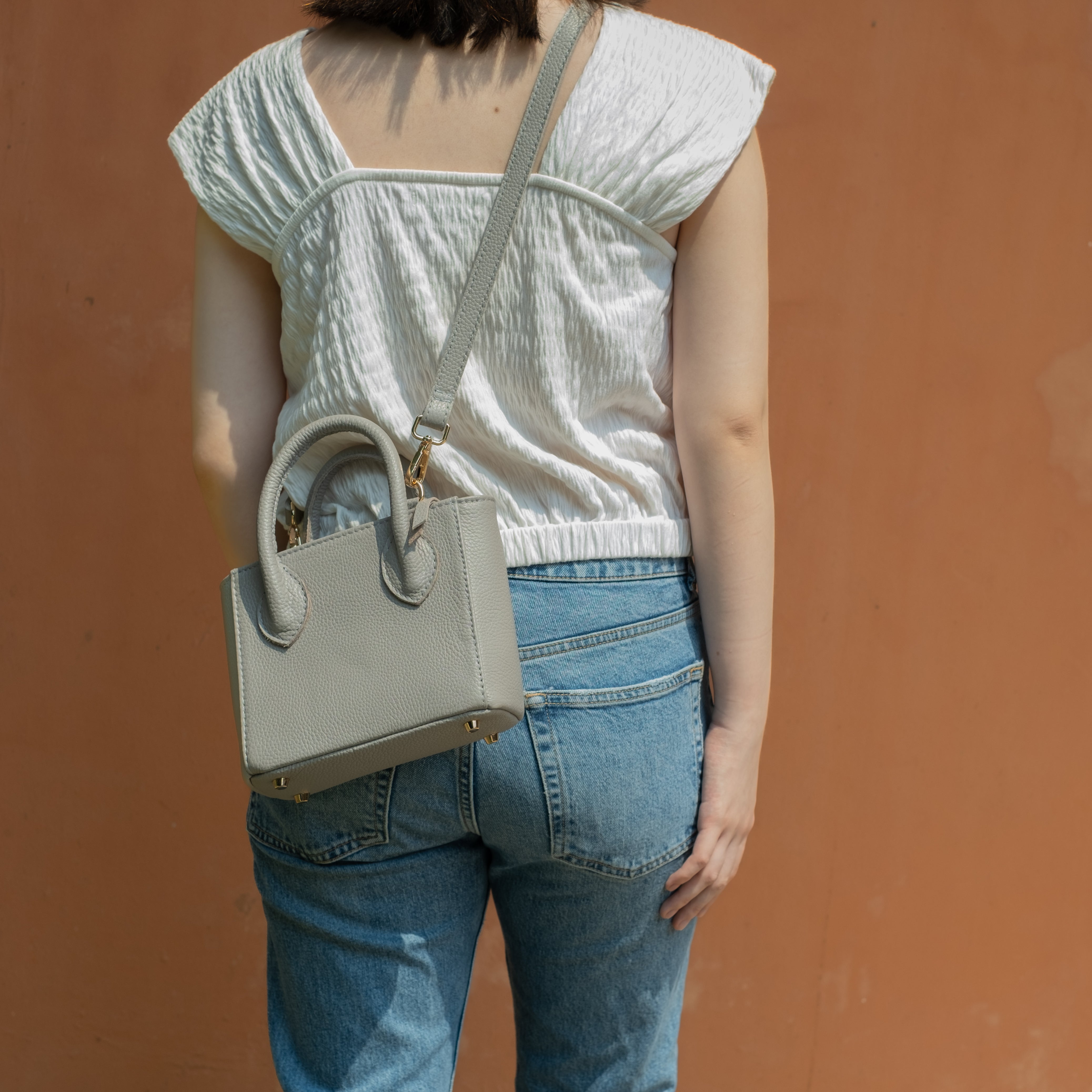 mini handbag in gray