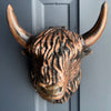Highland Cow Copper Door Knocker