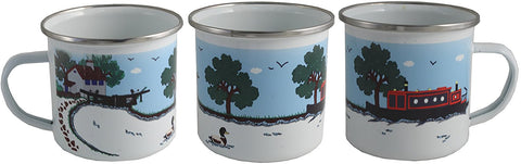 Narrow Boating Enamel Mug 