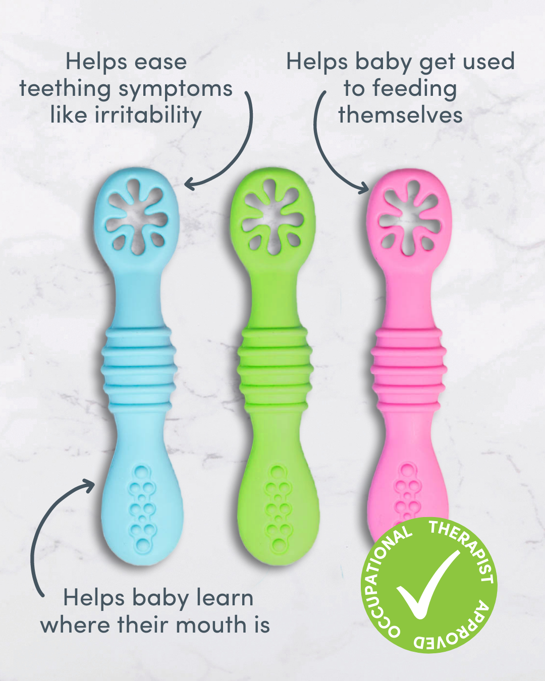 Teething Spoon Set - Teething Spoons for Babies