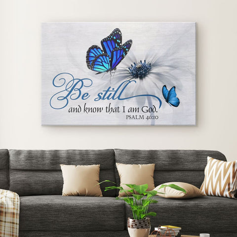 Inspirational Art Be Still and know that I am God Yellow Daisy Decor –  oak7west