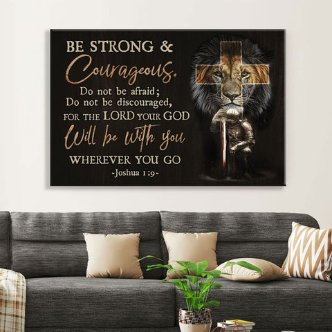 Be Strong and Courageous Joshua 1:9 Women's T-shirt, Christian t-shirts -  Christ Follower Life