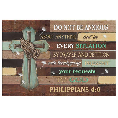 Do Not Be Anxious About Anything Philippians 4:6 Bible Verse Wall Art ...