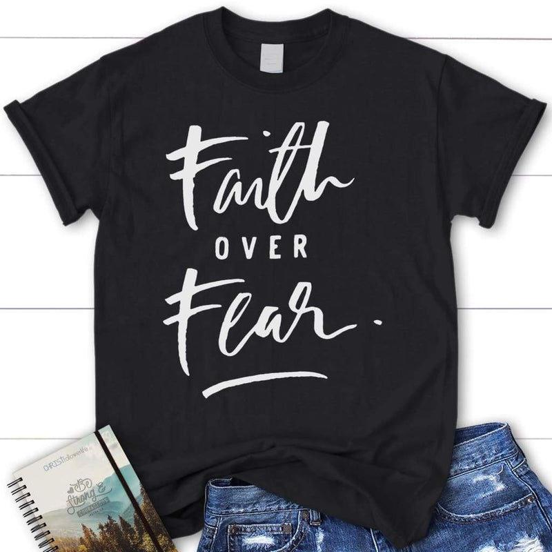 Faith Over Fear Long Sleeve T-shirt, Faith Apparel, Christian Apparel ...