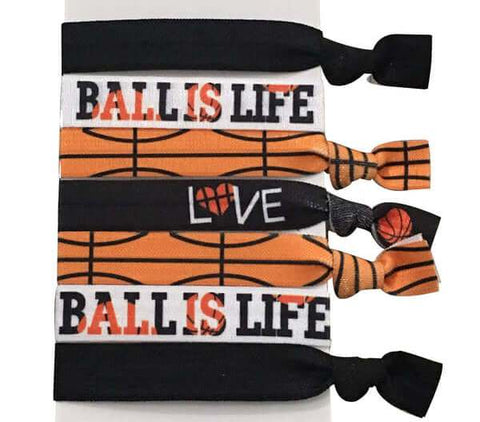 Basketball Hair Accessories in Orange, White and Black Color