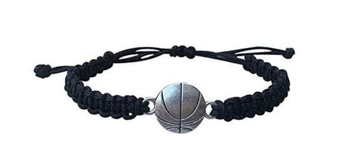 Black Basketball Rope Bracelet