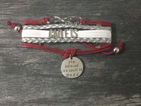 custom cheerleading bracelet