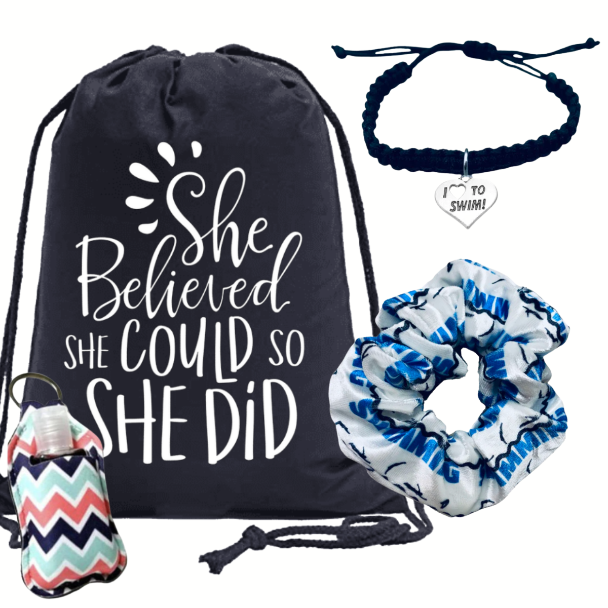 Swim Bracelet & Scrunchie Sportybag Bundle