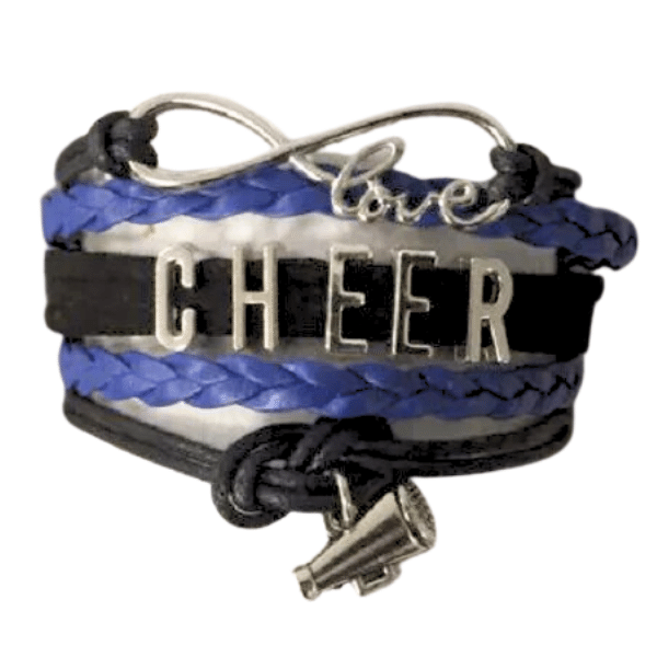 Cheer Infinity Bracelet - Black and Blue