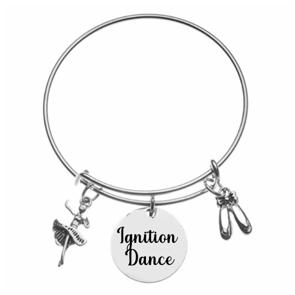 Ignition Dance Charm Bangle Bracelet