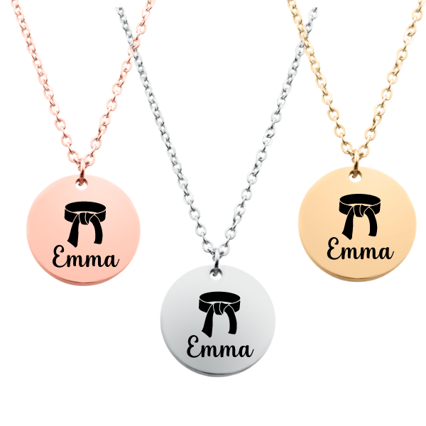 Engraved Martial Arts Necklace