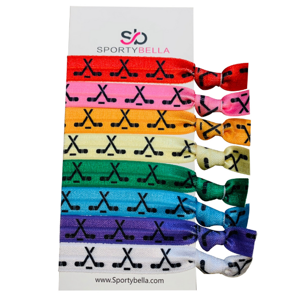 Girls Hockey Hair Ties Set- Multi Color