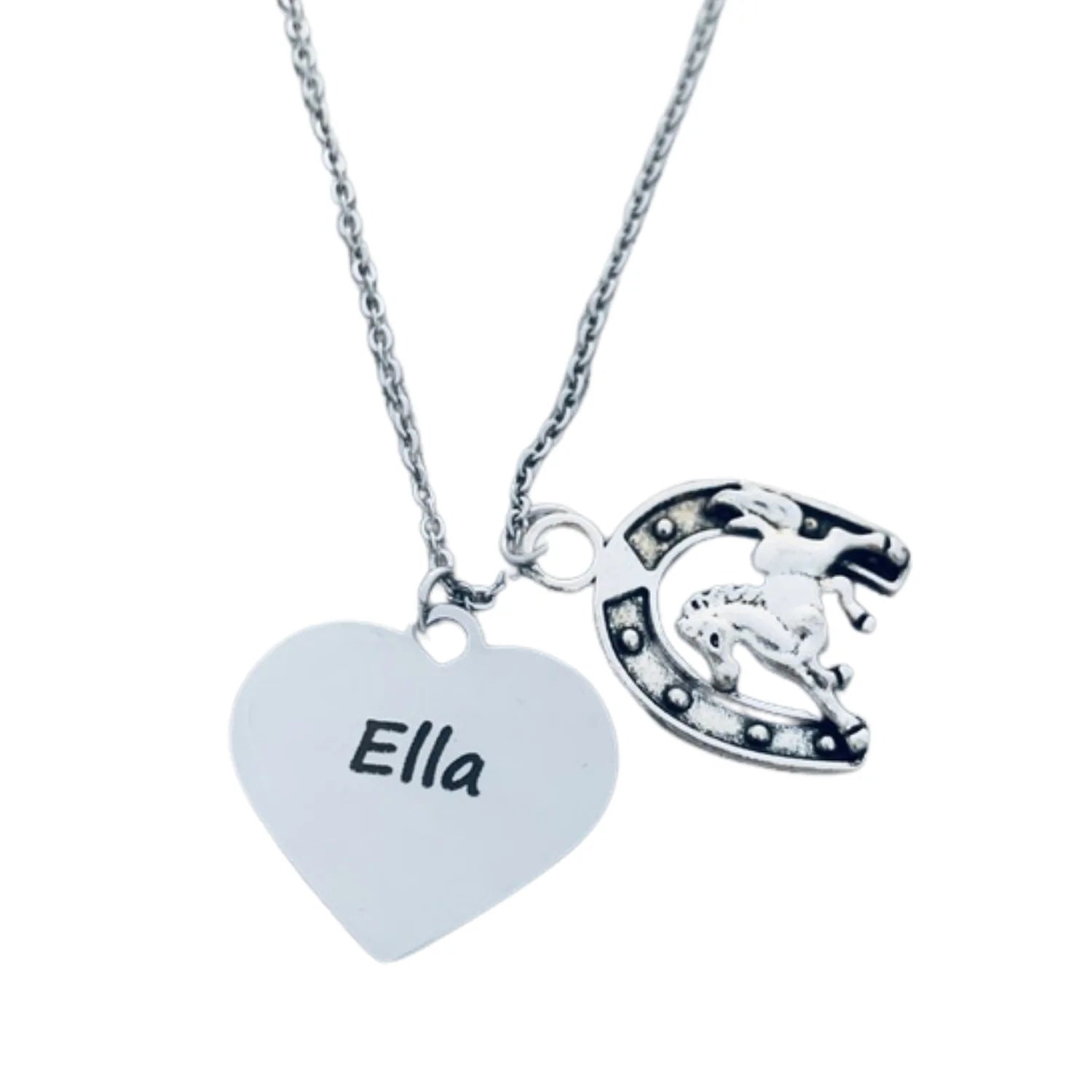 Personalized Engraved Horse Necklace