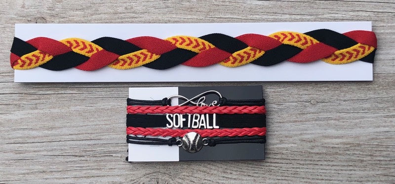 Softball Jewelry Set (Bracelet & Headband)