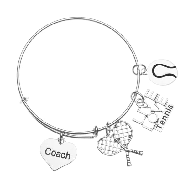 Tennis Coach Bangle Bracelet