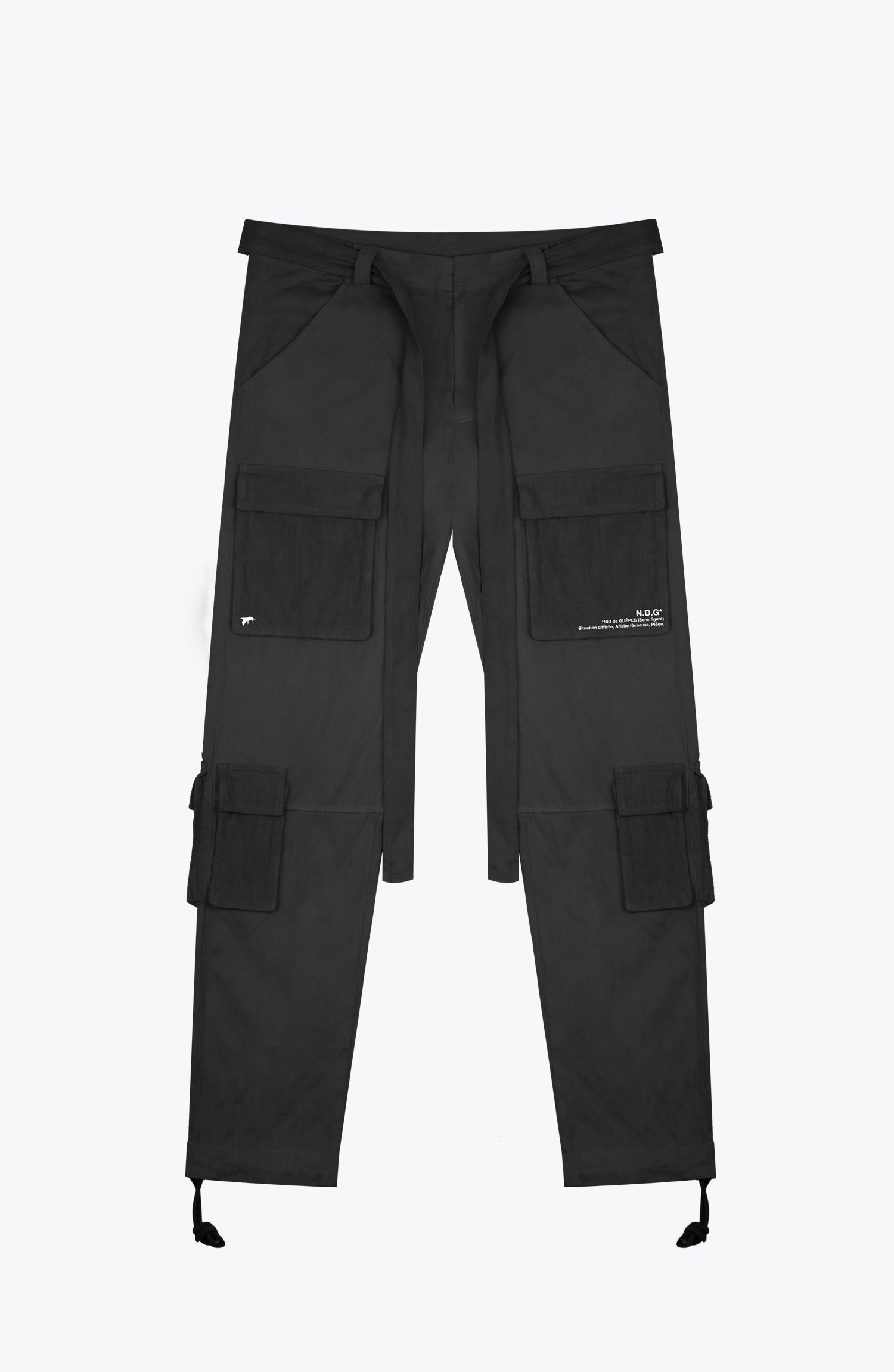 black pocket cargo pants