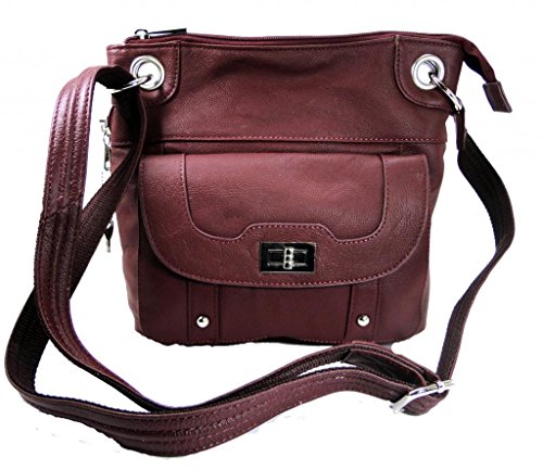 Concealed Carry Crossbody Leather Purse - Locking Zipper – ccwbags.com