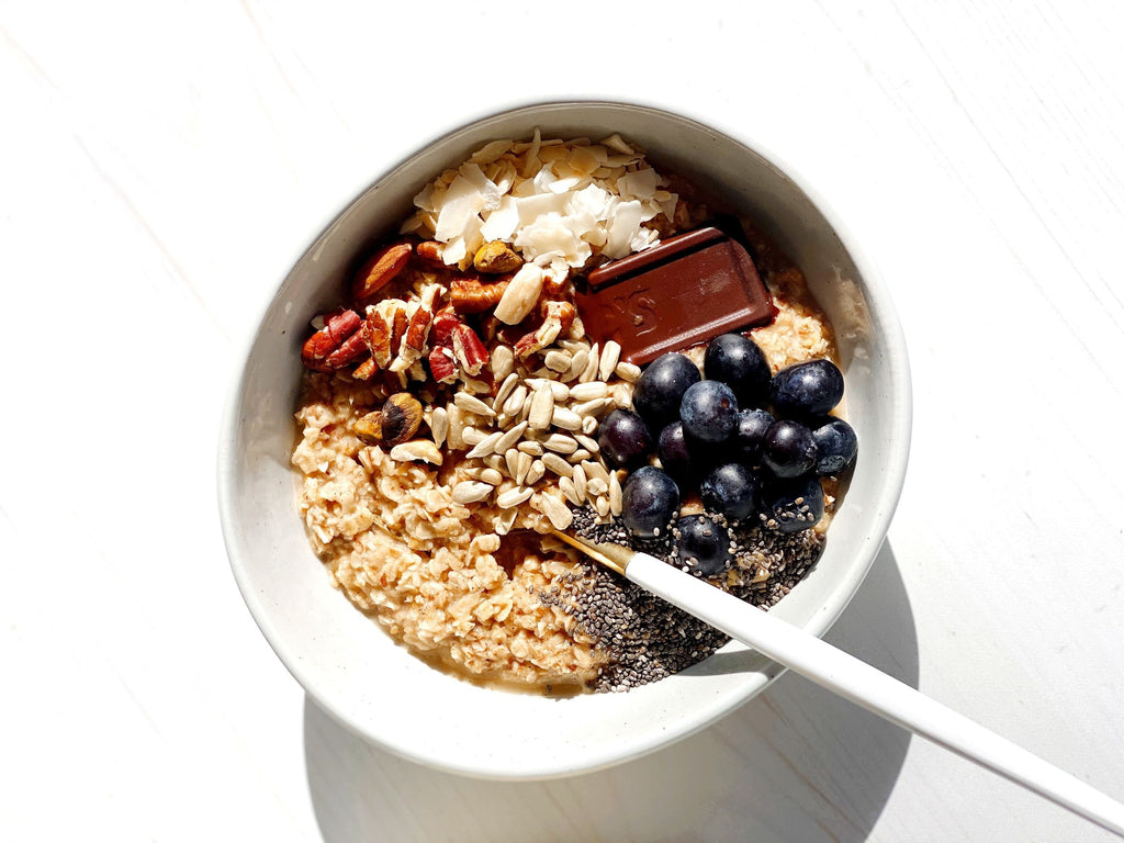 high protein oatmeal with nuts