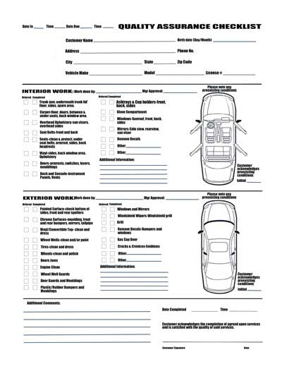 What is a Car Interior Cleaning Checklist? - DataMyte