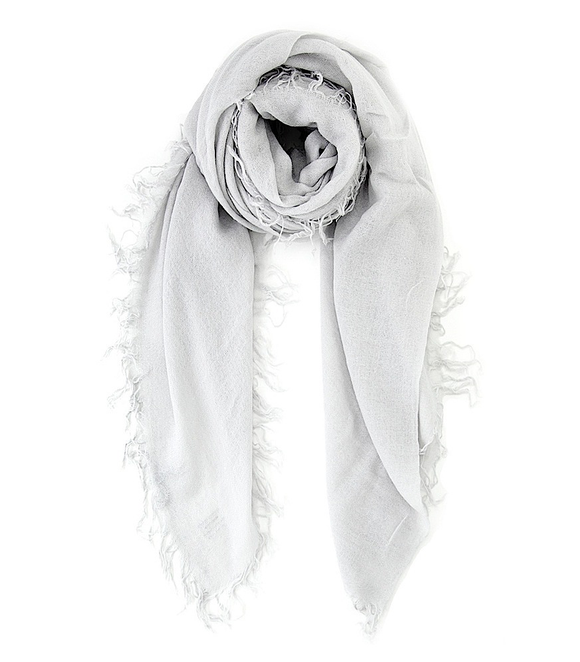 Glacier Grey Cashmere and Silk Scarf