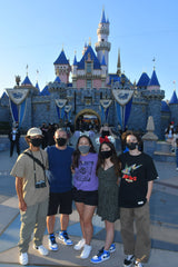 Family at Disneyland Castle Nickel and Dyme