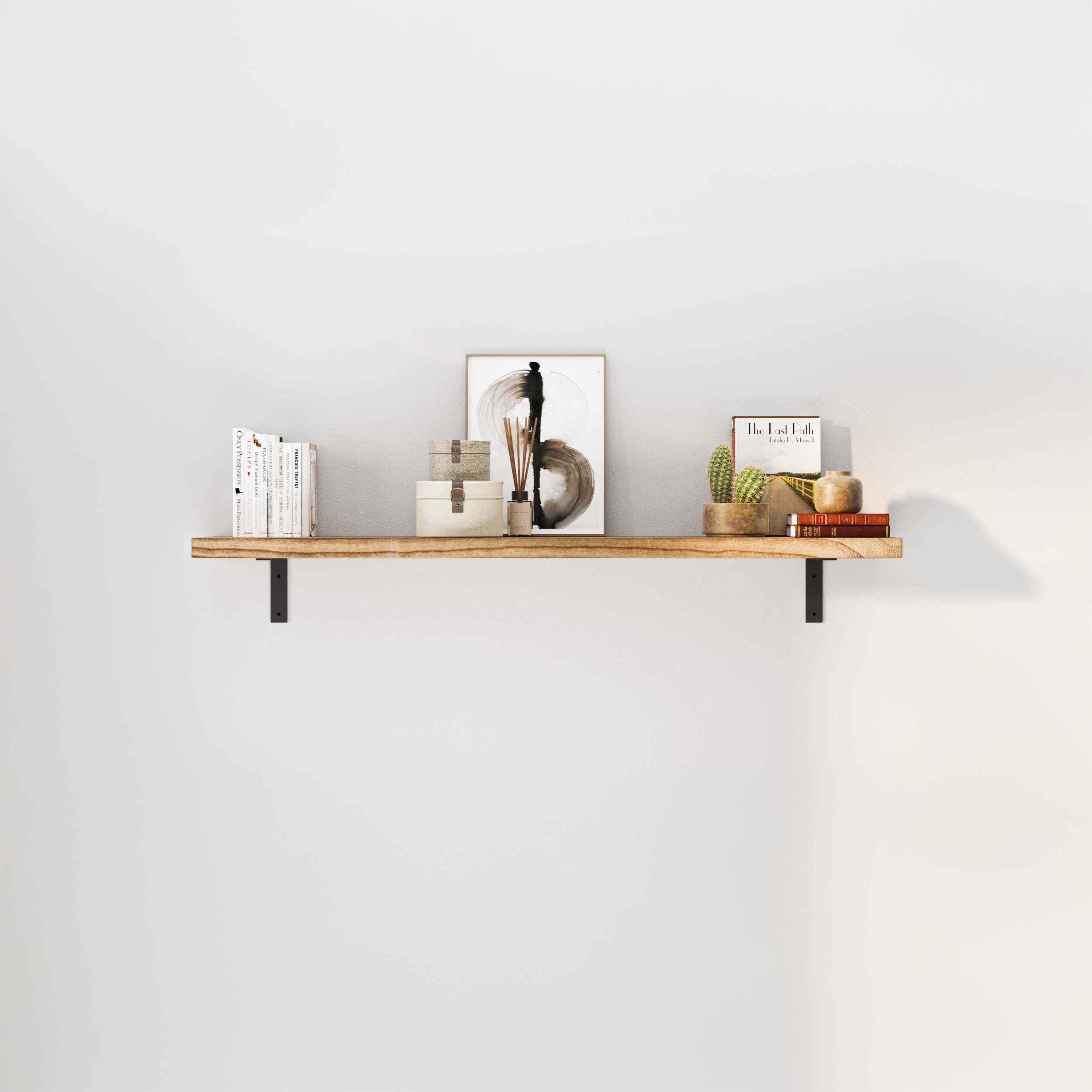CERVO Floating Wall Shelf - Burnt - 60" Long, 11.25" Deep, 1.5" inch Thick