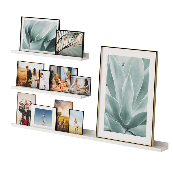 WOODARIES Hanging Collage Picture Frame - 4” x 6” Photos - Walnut - Set of 2