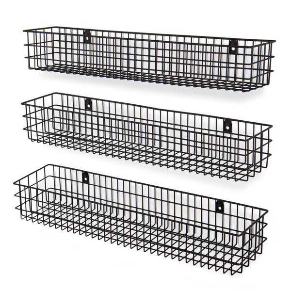 KANSAS Wire Basket for Bathroom Decor Wall Mounted Bathroom Organizer –  Wallniture