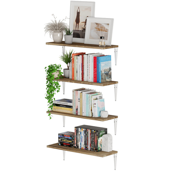 ARRAS 17” Rustic Floating Shelves and Wall Bookshelf for Bedroom Decor –  Wallniture