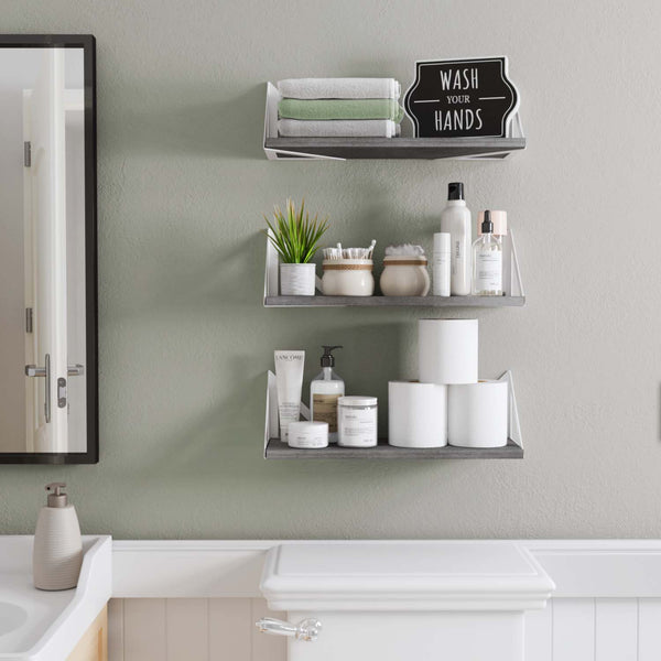 AVILA 17 Rustic Bathroom Shelf for Bathroom Decor, Wall Bathroom Orga –  Wallniture