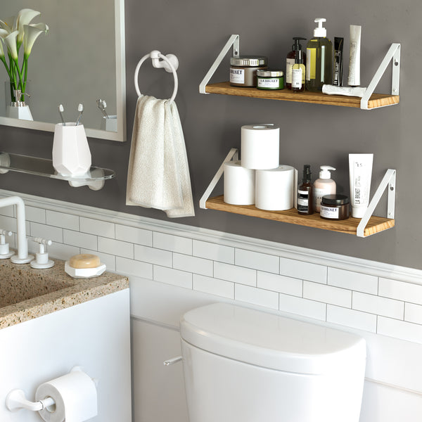 Minori Floating Shelves for Wall, Bathroom Shelves for Over The Toilet –  Wallniture