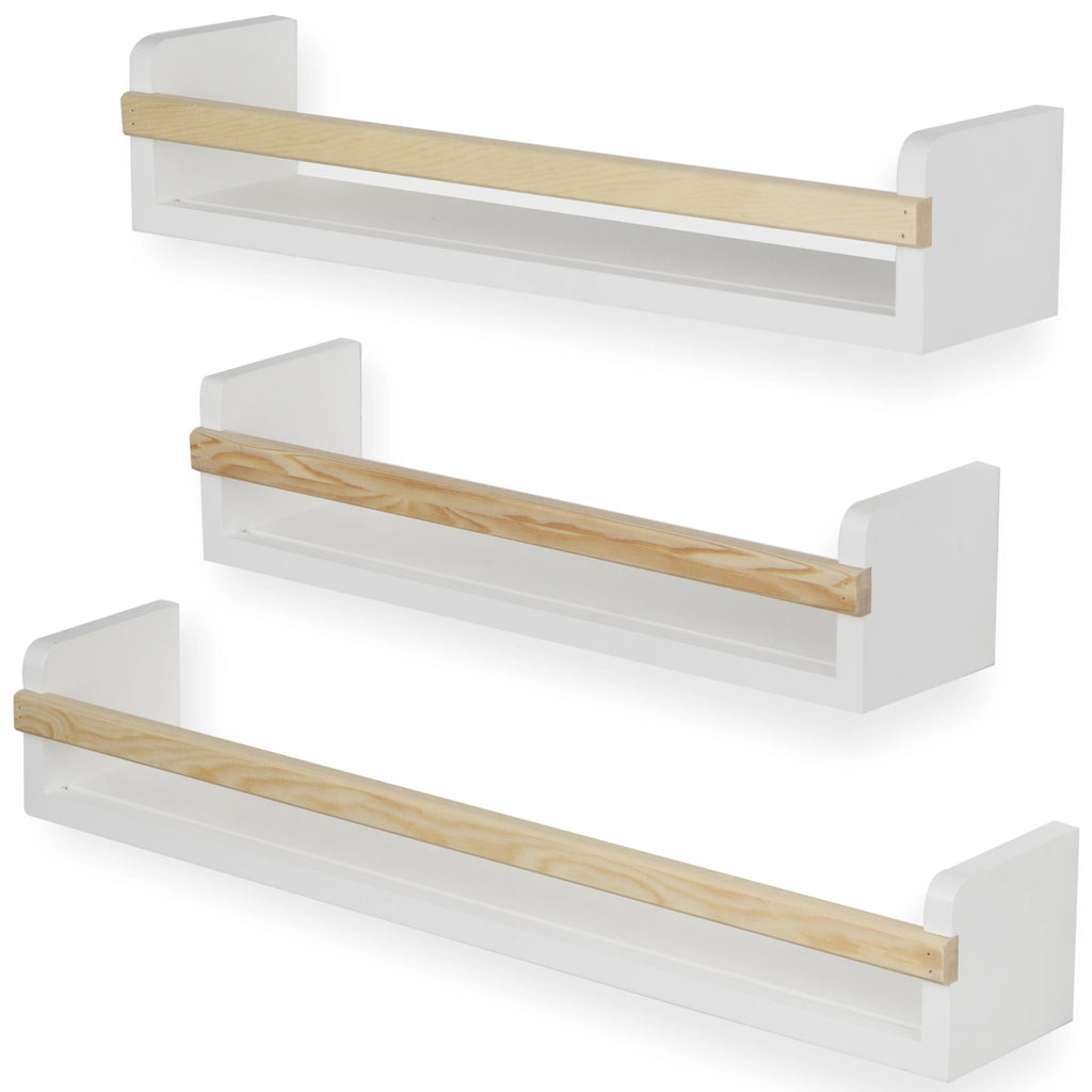 white nursery wall bookshelf