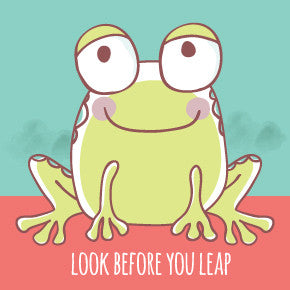 image of frog look before you leap